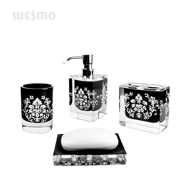 Best Selling Products Elegant Style Fourpiece Resin Hotel Bathroom Accessories